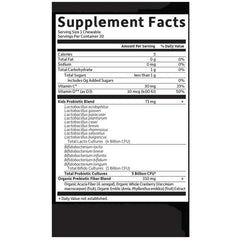 Dr. Formulated Probiotics Organic Kids+ Shelf-Stable Watermelon 30 Chewables