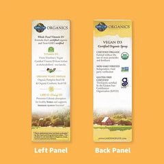 Organics Vegan D3 Organic Spray 1,000 IU - Vanilla