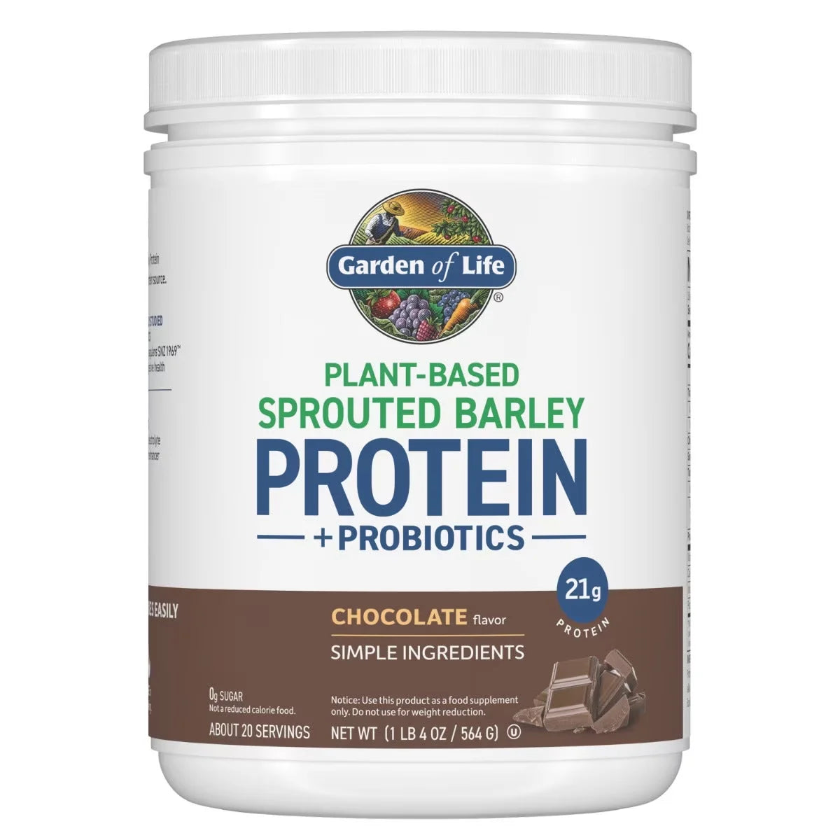 Sprouted Barley Protein + Probiotics Powder - Chocolate