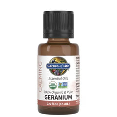 Essential Oils 100% Organic & Pure Geranium 0.5 fl oz (15 ml) Liquid