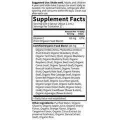 Organics Vitamin C Organic Spray Cherry Tangerine 2oz (58ml) Liquid